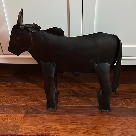 Modern Farmhouse Decor Iron/Aluminum Welded Bull - Picture 2 of 5